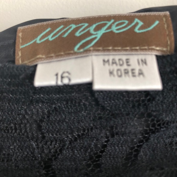 NWOT Kay Unger Black Lace Skirt (Size 16) - Picture 2 of 5